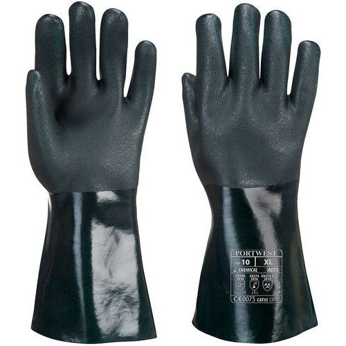 GANTS DE MANUTENTION DE PROTECTION CHIMIQUE EN PVC A835 35 CM 10 - PORTWEST