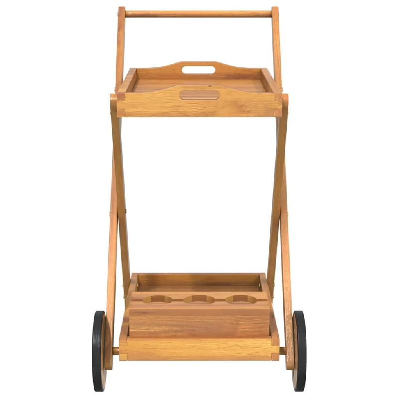 Gogarden Chariot à thé 54x87x90 cm bois massif d'acacia - 8720845725372_0