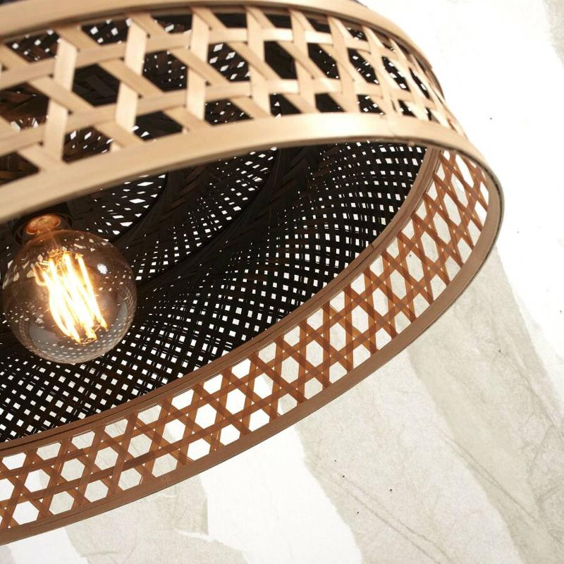 GOOD & MOJO UBUD SUSPENSION 2 LAMPES NATUREL/NOIR