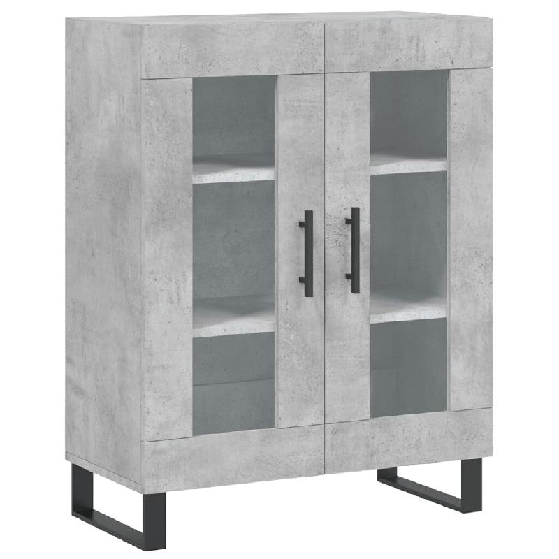 Helloshop26 - Buffet bahut commode armoire meuble de rangement organisateur cuisine salle de séjour salon 69,5 x 34 x 90 cm bois 02_0032073 - verre 3_0