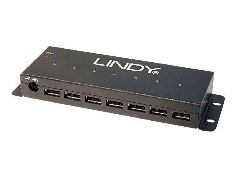 LINDY INDUSTRIAL USB 2.0 HUB - CONCENTRATEUR (HUB) - 7 PORTS