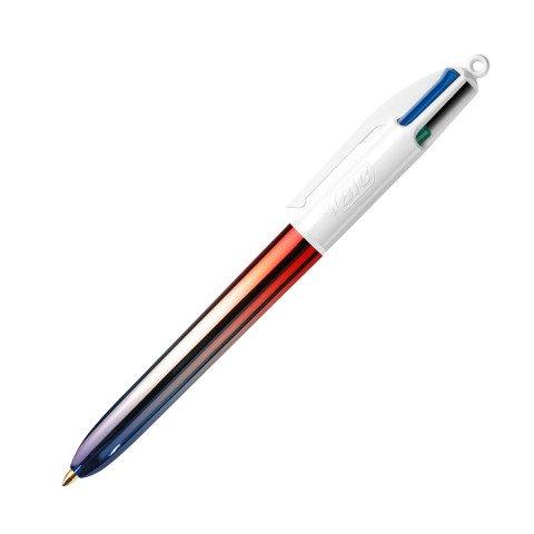 LOT DE 2 - STYLO BILLE BIC 4 COULEURS GRADIENT RÉTRACTABLE POINTE 1 MM - ÉCRITURE MOYENNE