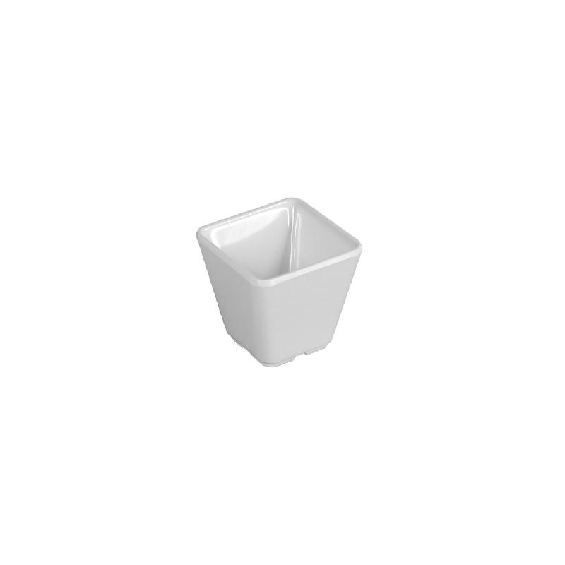 METRO PROFESSIONAL Bol, mélamine, 9 x 9 cm, carré, blanc, 6 pièces - blanc matière synthétique 4067373597403_0