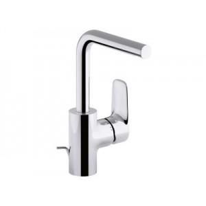 MITIGEUR LAVABO BEC TUBE ORIENTABLE AVEC FLEXIBLES D'ALIMENTATION TOURNANT ALEO JACOB DELAFON