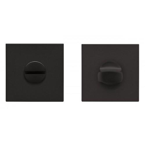 PAIRE DE ROSACES AFFLEURANTES CARRÉES EN INOX NOIR COSMOS - SÉRIE EZ180Q - CONDAMNATION KARCHER DESIGN