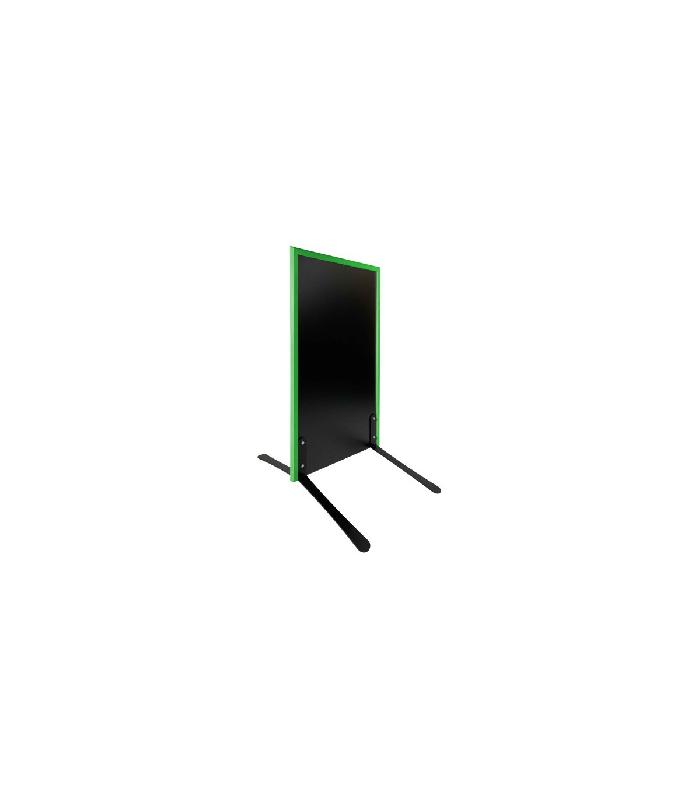 Panneau trottoir cadre bois sur piétement noir effet ressorts - dimensions 105 x 56 cm - Référence : PFN132VE_0