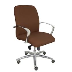 Piqueras y Crespo - Sillón Caudete confidente Bali marrón oscuro - Fauteuil ergonomique multi-matériau avec mécanisme basculant_0