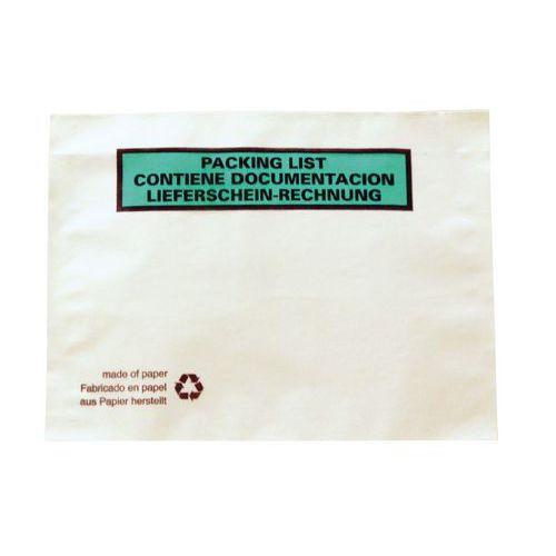 POCHETTE PAPER LIST KRAFT PACKING LIST - 228X165 - PAC LIST