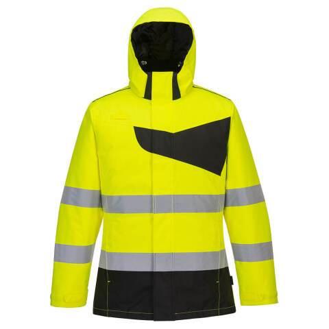 PORTWEST PW261 PARKA D'HIVER HAUTE VISIBILITÉ PW2 JAUNE/NOIR - TAILLE XXL