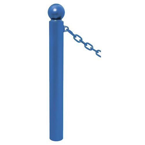 POTELET PROVINCE Ø114 MM CHAINES 1 ANNEAU BOULE BLEU 5010 - PROCITY