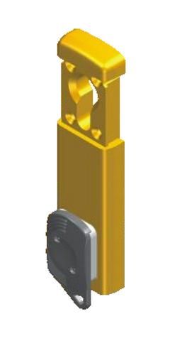 PROTECTEUR MAGNÉTIQUE MIDI SARL POUR CYLILNDRE ROND - Ø37MM - LAITON BRILLANT - 3 CLÉS - 31MG410FOL