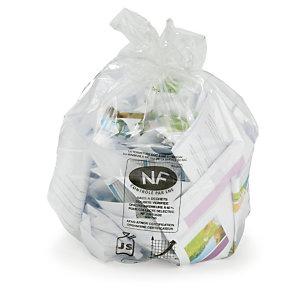 SAC À DÉCHETS COURANTS TRANSPARENT 50 L