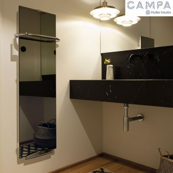 SÈCHE-SERVIETTES ÉLECTRIQUE SOUFFLANT REFLET 1200W CAMPA CAMPAVER-BAINS SELECT - CAMPA CVSC12MIRE