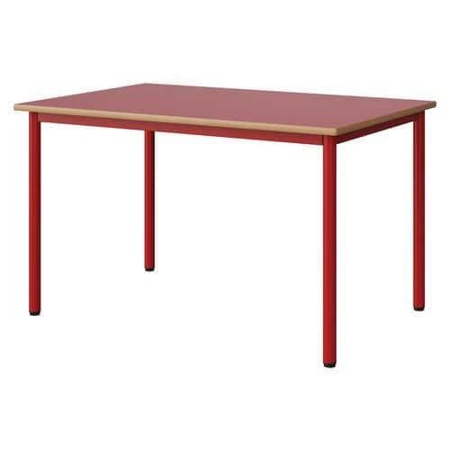 TABLE MALIBU 120X80 T5 4P STRA ALAISÉ ROUGE U321/ROUGE 3020