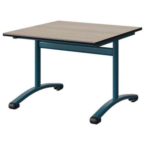 TABLE MALIBU 80X80 T3 DL STRA ACACIA/NOIR BLEU 5025