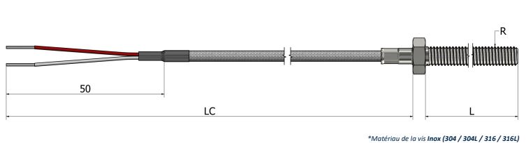 Thermistance à visser Vis - HR22 - Variantes PTC et NTC - Large plage de température_0