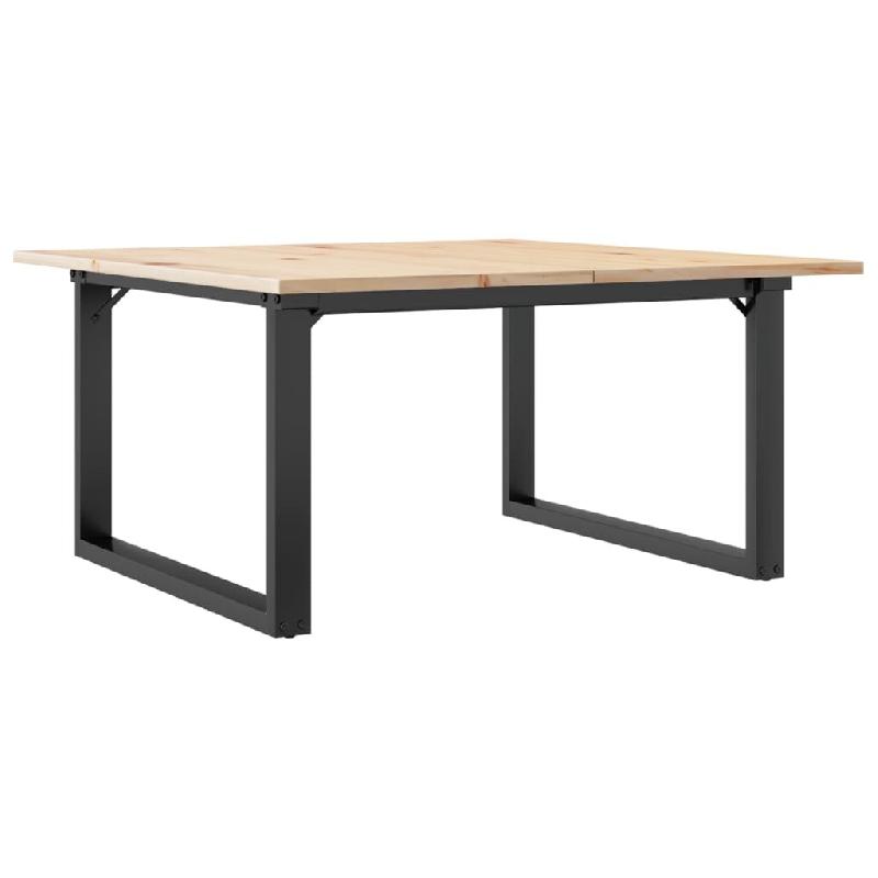 VidaXL Table basse cadre en O 90x90x45 cm bois de pin massif et acier Modèle Polaris Cuisine - 8721102674013_0