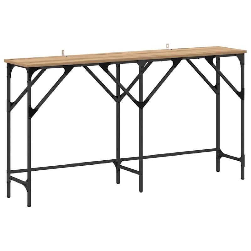 VidaXL Table console chêne artisanal 140 x 29 x 75 cm Modèle Flex Classique - 883529_0