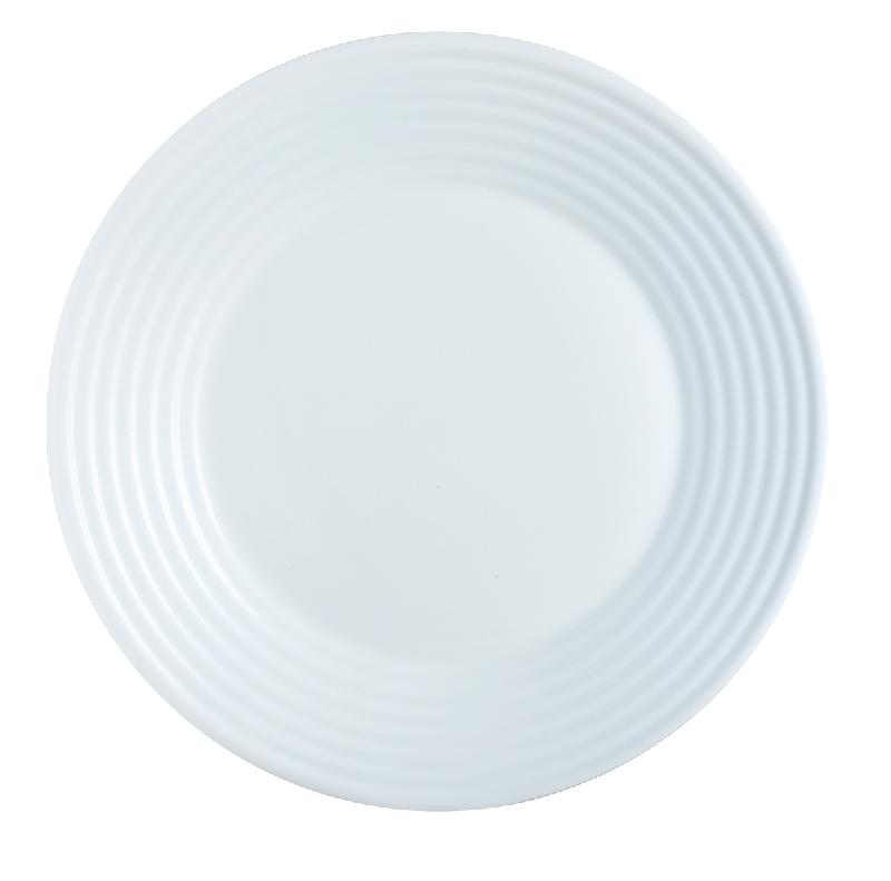 ASSIETTE PLATE ROND BLANC VERRE Ø 23,5 CM STAIRO ARCOROC