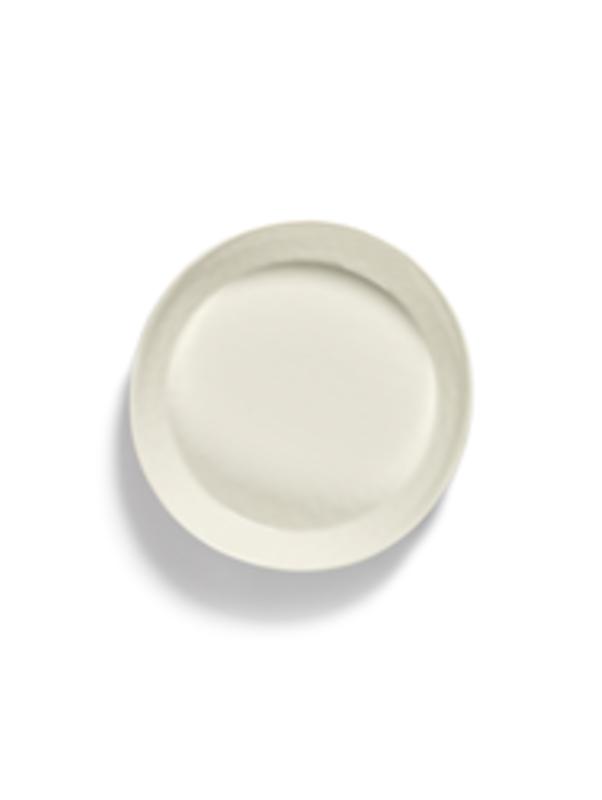 PLAT ROND BLANC SWIRL - STRIPES BLEU GRÈS Ø 30 CM FEAST BY OTTOLENGHI SERAX