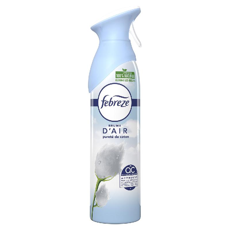 AEROSOL FEBREZE PLAISIRAIR - DESODORISANT DESTRUCTEUR D'ODEURS - PARFUM PURETE DE COTON - 300 ML