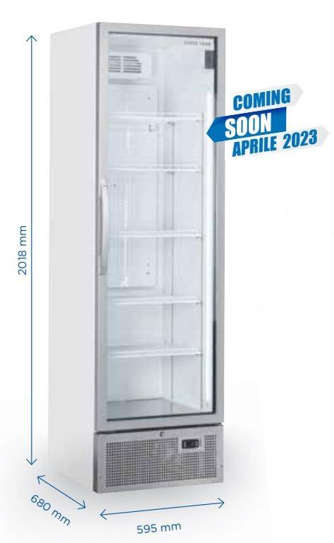 Armoire réfrigérée positive professionnel porte vitrée blanc 441 l - 595x680x2018 mm - TKG 420 - CH_0