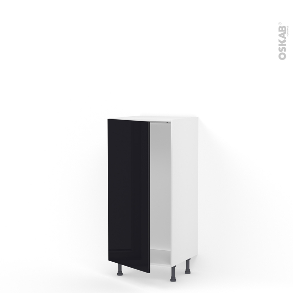 Armoires frigorifiques encastrable - colonne de cuisine n° 27 - oskab - keria noir - l60 x h125 x p58 cm_0