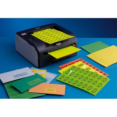 Boîte de 1400 etiquettes adhésives couleur vert - format : 99 x 38,1 mm. Planche a4_0