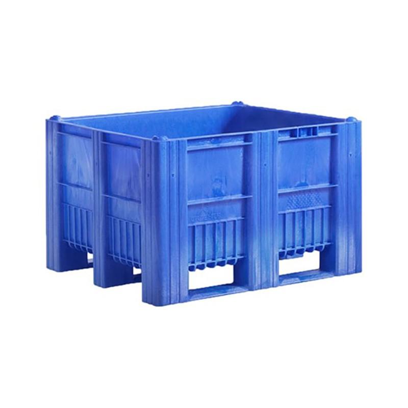 Caisse-palette monobloc en plastique - couleur - format 1200 x 800 - capacité 470 litres - PEHD - Rolléco_0