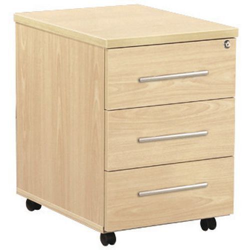 CAISSON MOBILE PHYLOS+PLUMIER 3 TIROIRS 56 CM CHÊNE CLAIR - SIMMOB