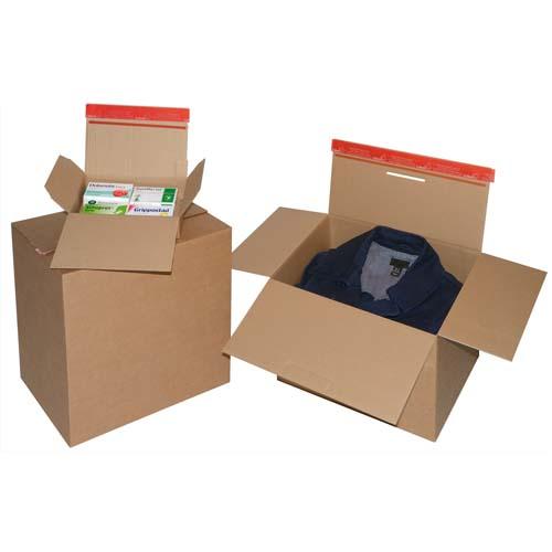 CARTON FOND AUTOMATIQUE, FERMETURE AUTOCOLLANTE A5 21,3 X 10,9 X 15,3 CM - LOT DE 13