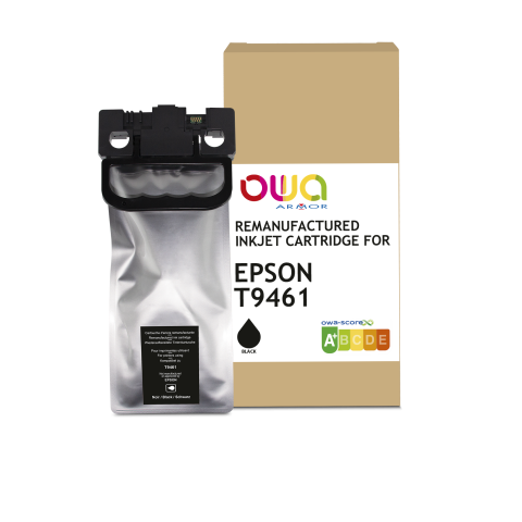 CARTOUCHE D'ENCRE REMANUFACTURÉE OWA - STANDARD - NOIR - POUR EPSON T9461 - CARTOUCHE COMPATIBLE