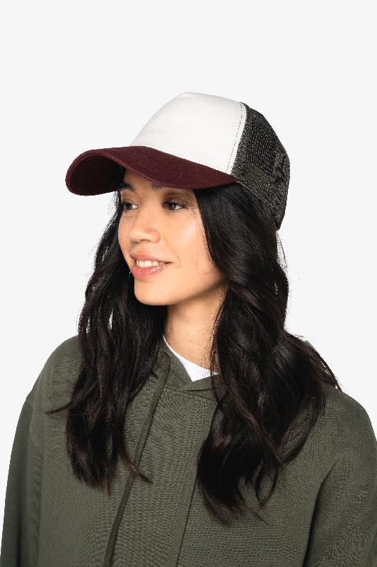 Casquette trucker écoresponsable 5 panneaux unisexe - Native Spirit - coton biologique et polyester recyclé - Réf: NS035_0