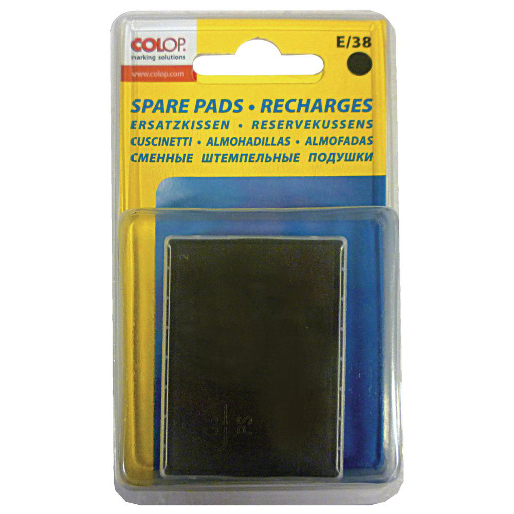 CASSETTE D'ENCRE PRE-ENCREE COLOP E/38 POUR TIMBRE AUTOMATIQUE PRINTER 38 - ROUGE - PAQUET 2 UNITES
