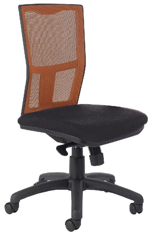 CHAISE DE BUREAU RITZ AVEC RÉGLAGE LOMBAIRE DOSSIER RÉSILLE COLORIS CORAIL - MANUTAN COLLECTIVITÉS