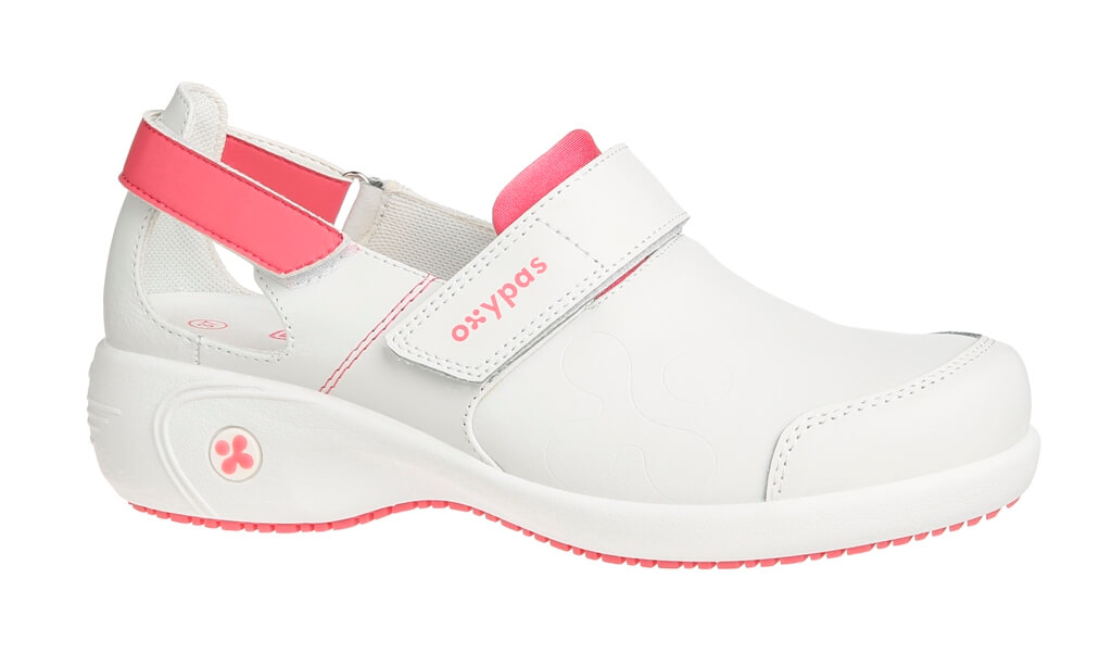 CHAUSSURES BLANCHE ET ROSE DE TRAVAIL SALMA ULTRACONFORTABLE