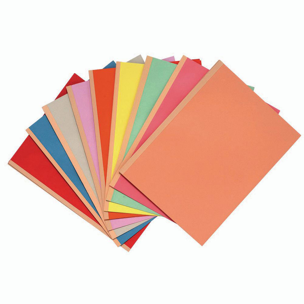 FOREVER - CHEMISES A SOUFFLET DOS TOILE 3 CM, CAPACITE 300 FEUILLES - CARTE 320 G/M2 - 24 X 32 CM, ROUGE (PAQUET 25 UNITES)