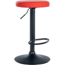 CLP Tabouret de bar Ponte revêtement similicuir Rouge/Noir - rouge polyester 322061_0