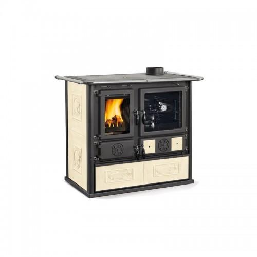CUISINIÈRE À BOIS - 8,8 KW - LIBERTY PANNA - ROSA 5.0 CERAMICA LA NORDICA EXTRAFLAME