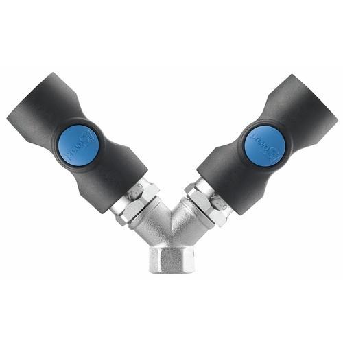 DISTRIBUTEUR D'AIR COMPRIMÉ EN Y - RACCORD RAPIDE - FILETAGE FEMELLE 1/4