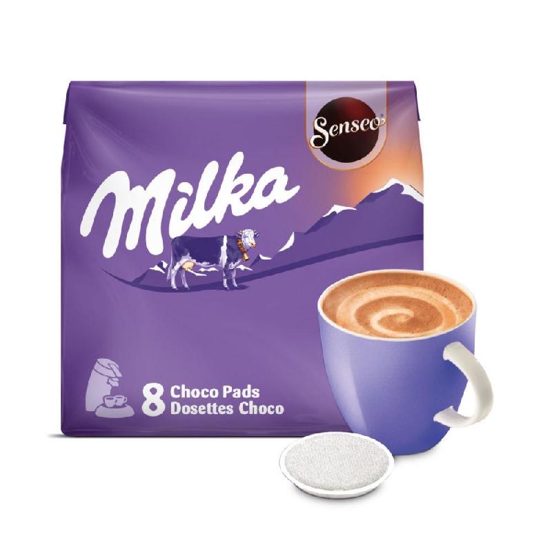 DOSETTES SOUPLES SENSEO MILKA CHOCOLAT - PAQUET DE 8 DOSETTES