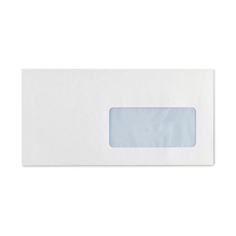 ENVELOPPE BLANCHE RAJA DL - 110 X 220 MM - 80G AVEC FENETRE - AUTOCOLLANTE - BOÎTE 500 UNITES