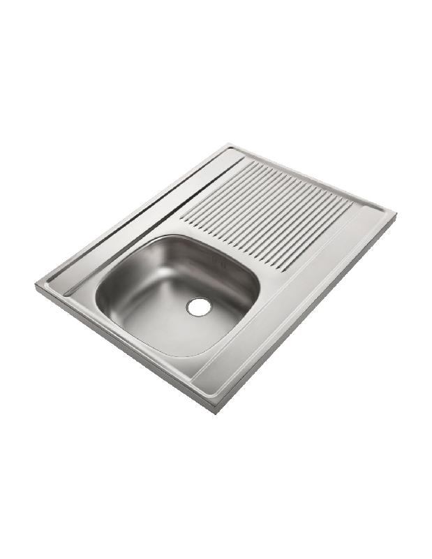 EVIER MONOCUVE INOX MAN711-800 AVEC ÉGOUTTOIR 800X600CM À POSER - FRANKE - 013953