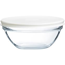Firplast Saladier empilable Arcoroc en verre trempé + Couvercle 126X54mm 38.5CL (X12) - transparent verre H1149_0