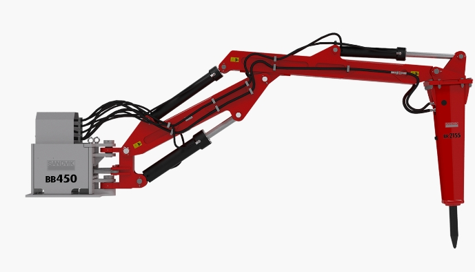 Flèche de démolition polyvalente Sandvik BB450 - pour carrières et concassage stationnaire_0