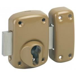 FTH THIRARD VERROU EN APPLIQUE TYPE CORVETTE POUR CYLINDRE EUROPÉEN BRONZE