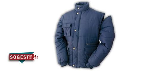 GILET MARINE SPÉCIAL FROID AVEC LES MANCHES AMOVIBLES
