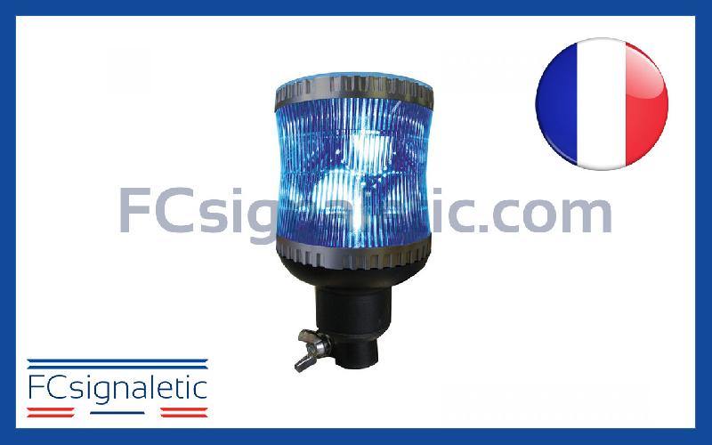 Gyrophare Gyroled bleu embase hampe classe 2 rotatif STANDBY MERCURA 23523-00_0