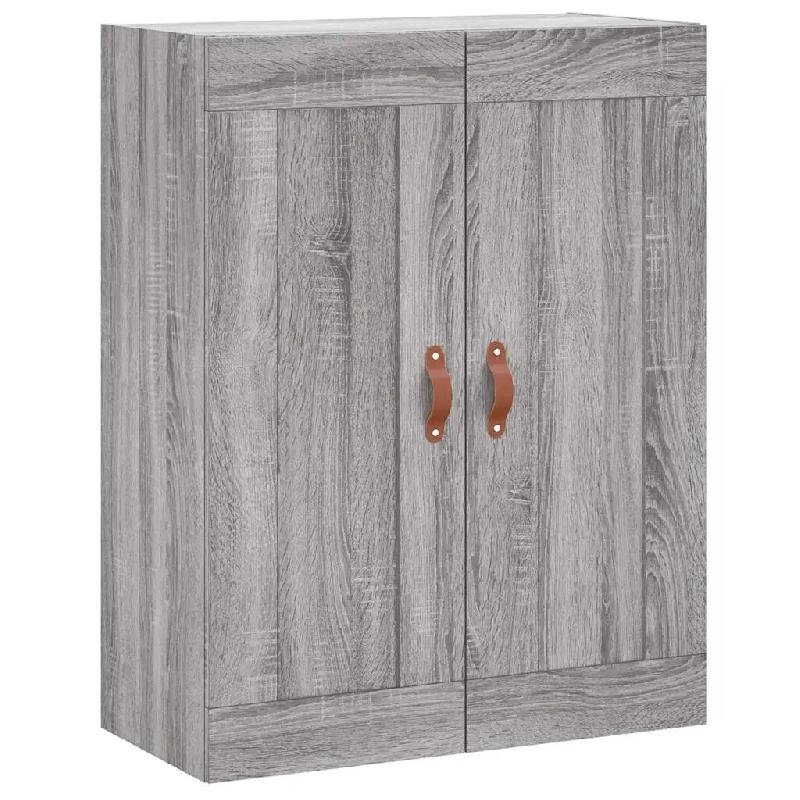 Helloshop26 - Armoire murale polyvalente rangement 69,5 x 34 x 90 cm design élégant finition mate en bois d'ingénierie gris 02_0048901 - gris Bois_0