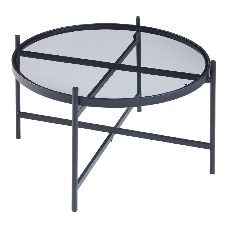 Helloshop26 - Ensemble de 2 tables basses en verre noir 03_0009381 - noir verre 3000224660735_0